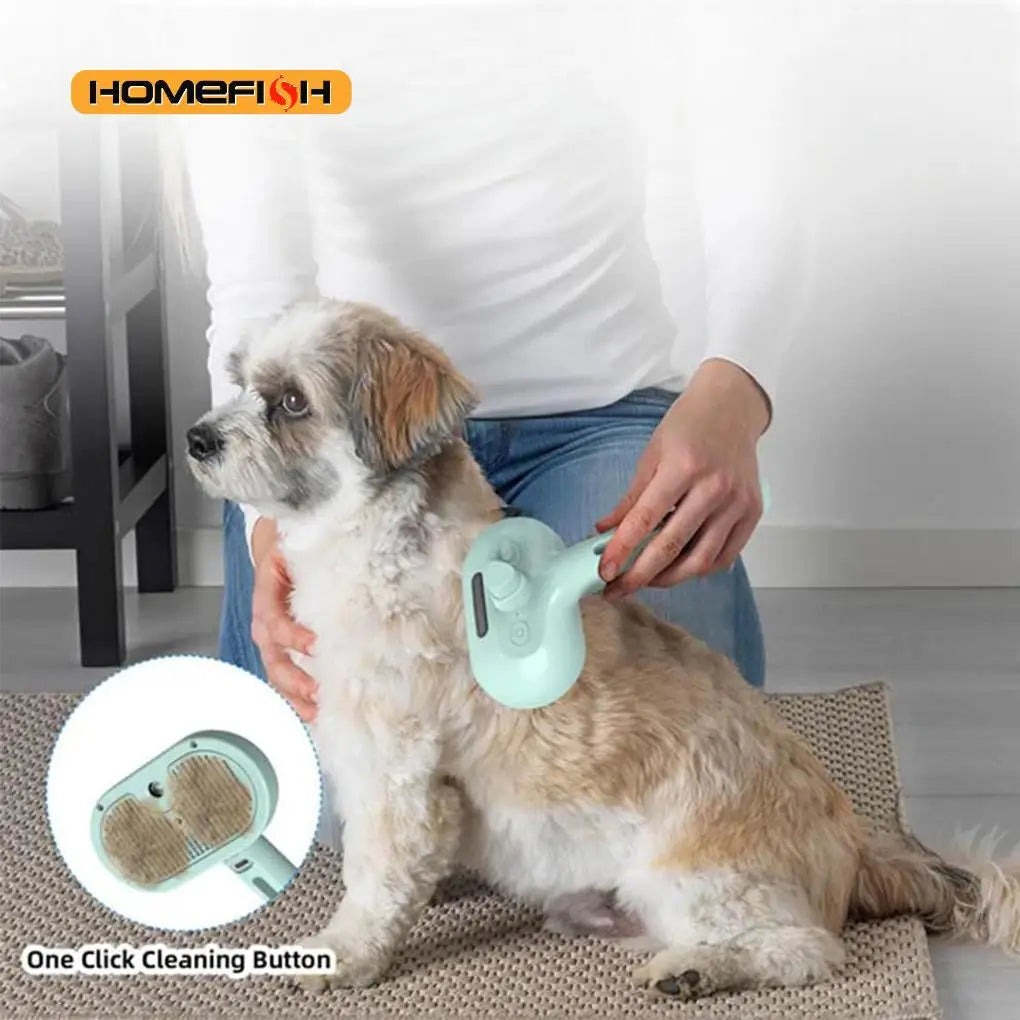 Steam Pet Brush – Dog & Cat Grooming Tool