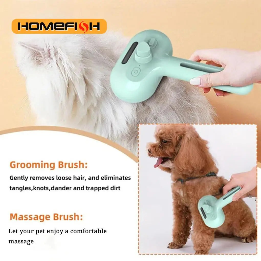 Steam Pet Brush – Dog & Cat Grooming Tool